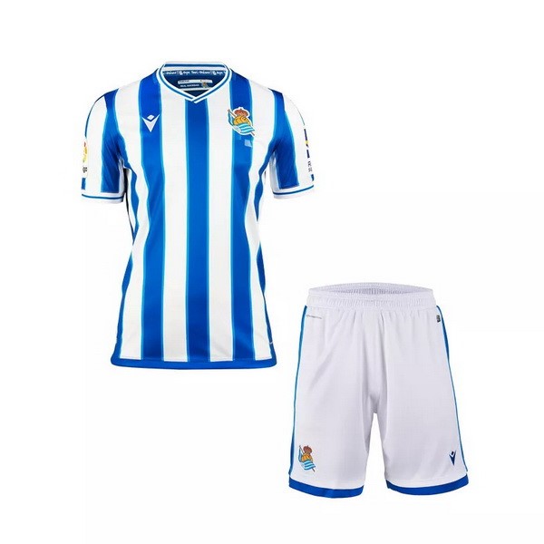 Camiseta Real Sociedad Replica Primera Ropa Niño 2020/21 Blanco Azul